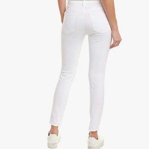NWT, J. Crew 9" High Rise Toothpick White Jeans w/ Perfecting Pockets, sz 27Tall